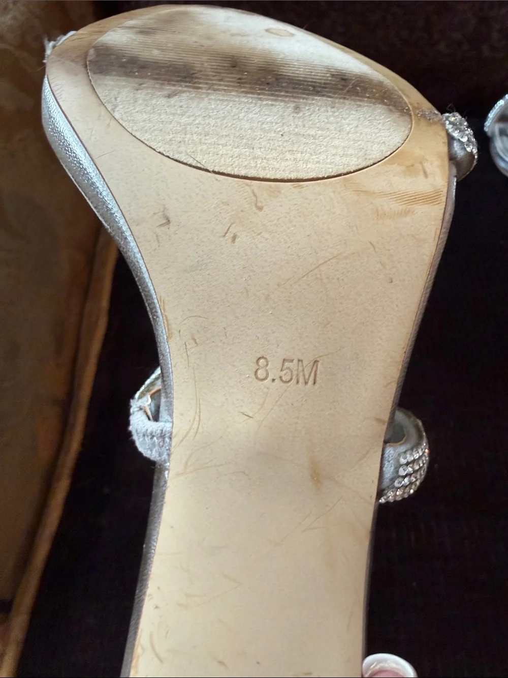 Steve Madden Silver Rhinestone Strappy Heels